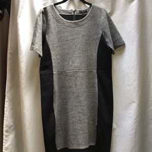 Black&gray dress waist 15’ shoulder to hem 35’